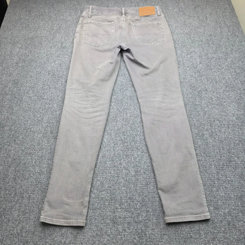 American Eagle Ne(x)t Level Flex Mens Gray Slim Straight Jeans 30x32 Stretch